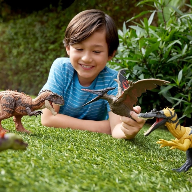 Figurină dinozaur Kryptops din Jurassic World cu răget sălbatic și părți mobile