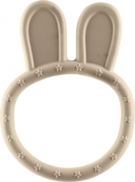 Jucărie de dentiție din silicon Rabbit, Sand Beige