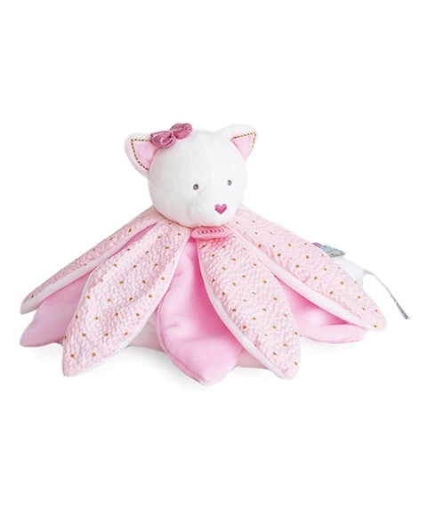 Doudou set cadou - pisicuță roz din pluș 26 cm