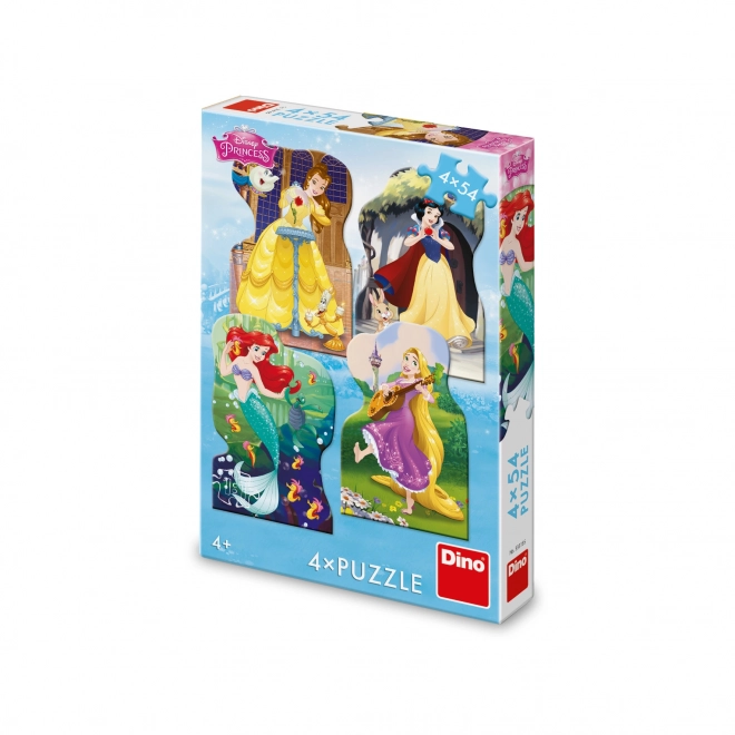 Puzzle contur Disney Prințese 4x54 piese