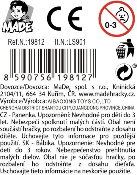 Set păpușă 24 cm - 1 buc