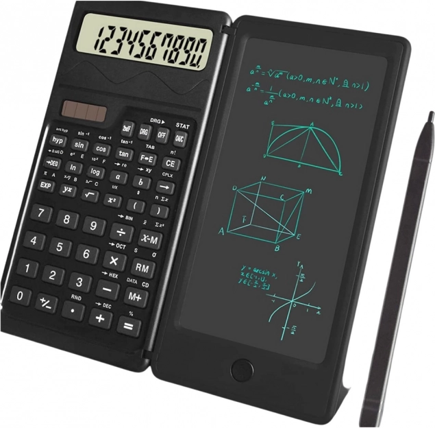 Calculator științific cu alimentare solară și bloc LCD