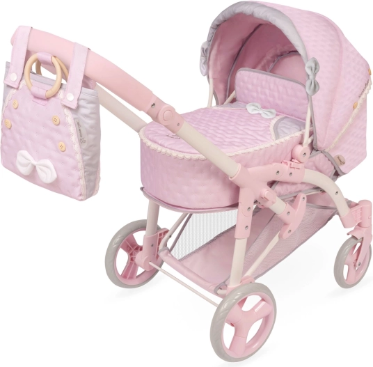 Cărucior pliabil pentru păpuși 3 în 1 cu geantă de transport Sophie 75 cm