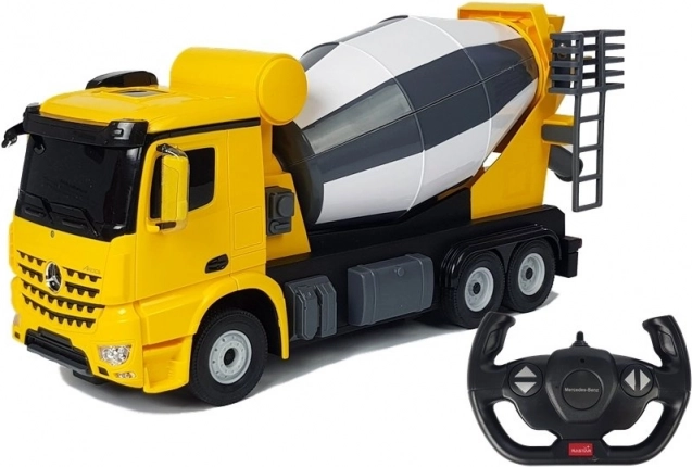 Camion Mercedez-Benz Arocs Rastar 1:14 teleghidat galben