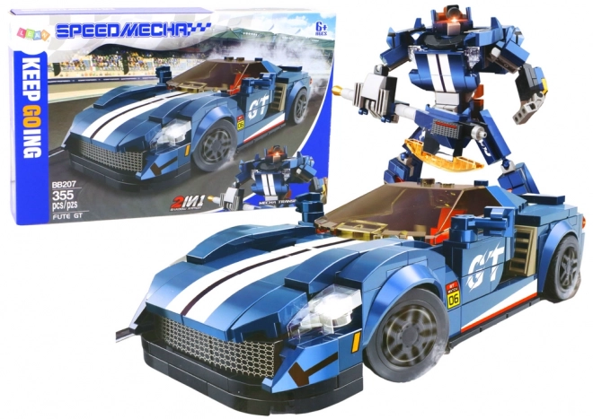 set de construcție auto sport și robot