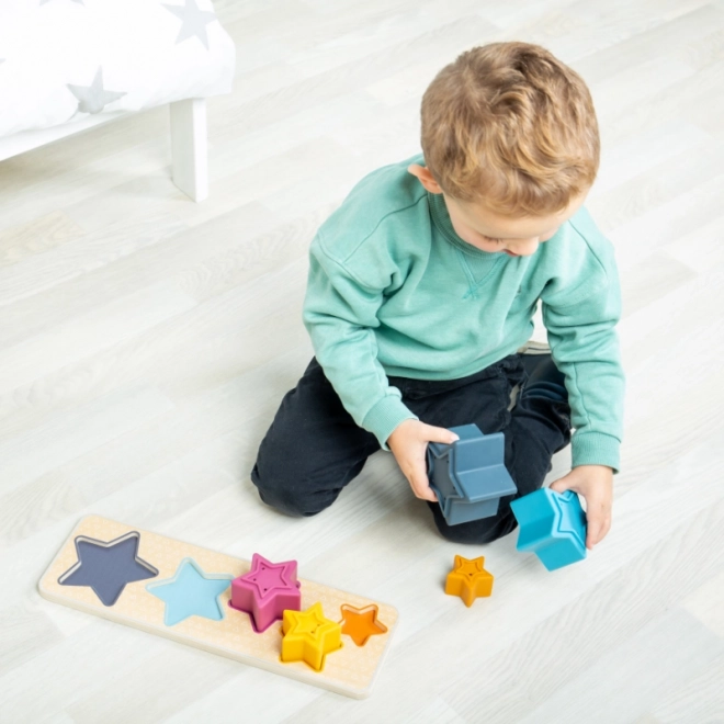 Puzzle de inserție Bigjigs Toys Stele