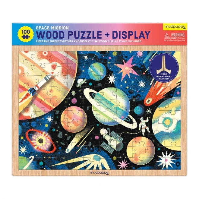 Puzzle din lemn Misiune spațială 100 piese