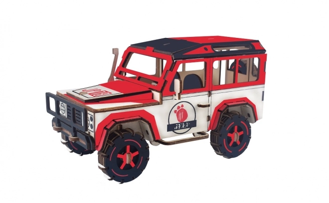 Puzzle 3D SUV din lemn pentru copii