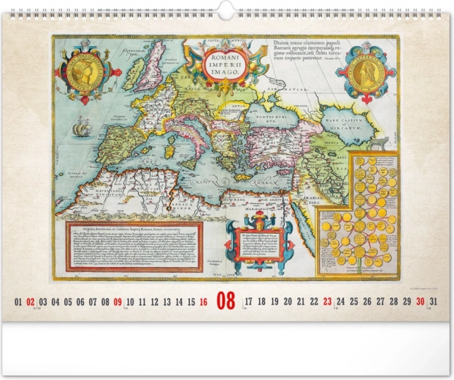 Calendar de perete Hărți vechi 2026