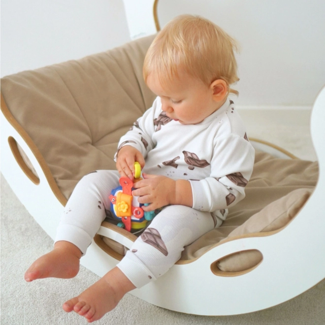 Pingwin WOOPIE educațional Montessori 6-in-1 cu bile senzoriale