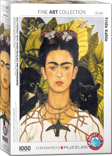 Puzzle portret Frida Kahlo cu colier de spini EUROGRAPHICS 1000 piese