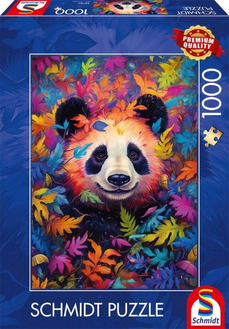 Puzzle panda în pădurea curcubeu 1000 piese