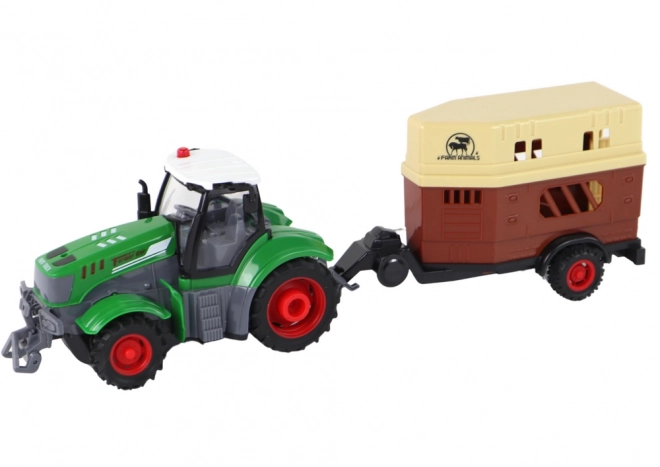Tractor cu telecomandă pentru copii cu remorcă și efecte luminoase