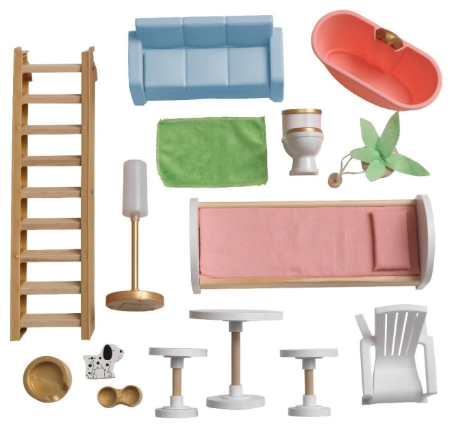 15 piese de mobilier și accesorii incluse