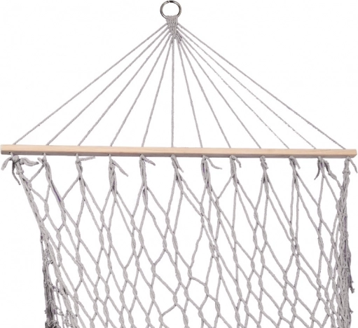 Hamac de grădină Boho cu franjuri gri 200 cm