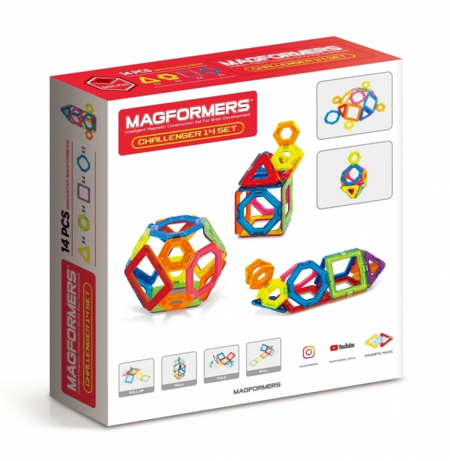 Blocuri magnetice Magformers Challenger, set 14 piese