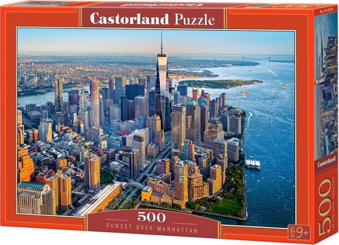 Puzzle 500 piese apus de soare peste manhattan