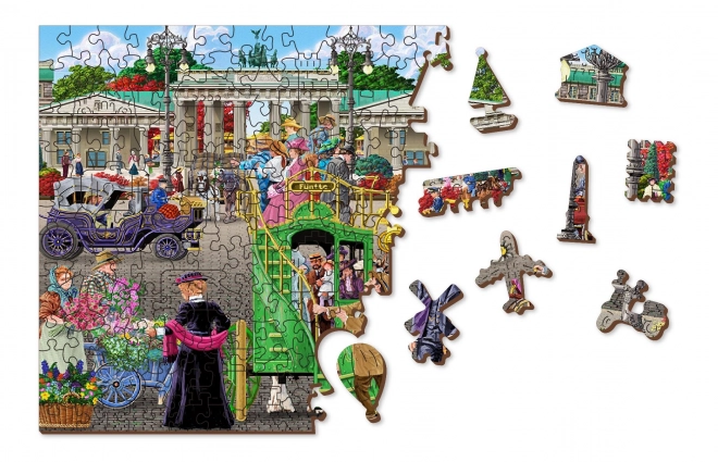 Puzzle 3D lemn Piața Paris din Berlin