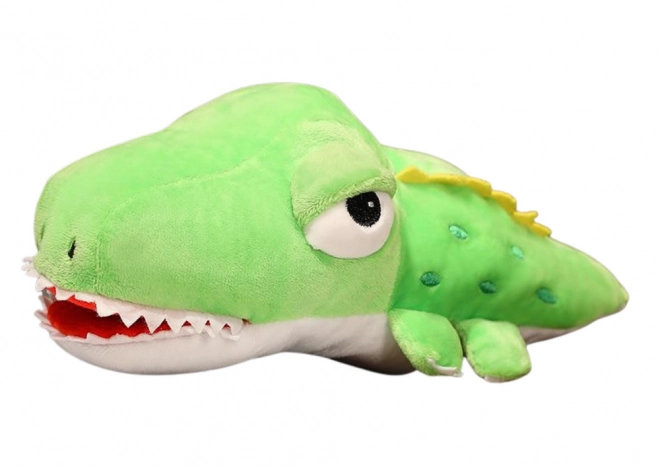 Păpușă de pluș crocodil verde marionetă 30 cm