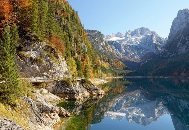 Puzzle lacul Gosau 1500 piese – Gosausee, Austria