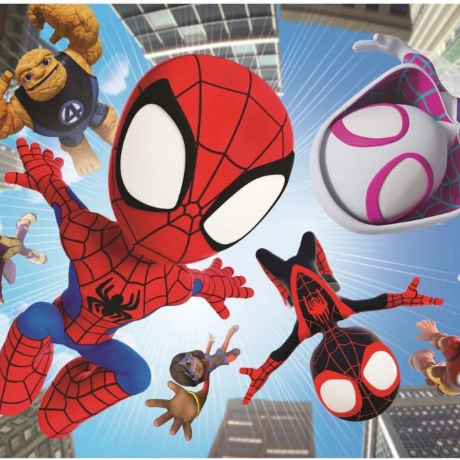 Puzzle Spidey și prietenii săi: În aer 104 piese
