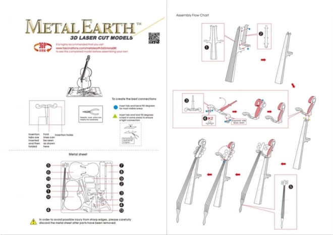 Puzzle 3D Metal Earth Kontrabass