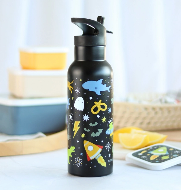 A Little Lovely Company Sticlă de băut din oțel inoxidabil 500 ml – Universul