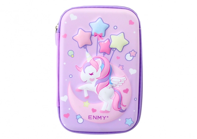 Pernă mare 3D unicorn mov