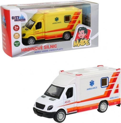 Ambulanță metalică cu mers înapoi 10 cm