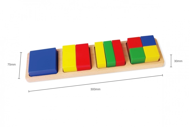 Forme geometrice din lemn pentru învățare matematică