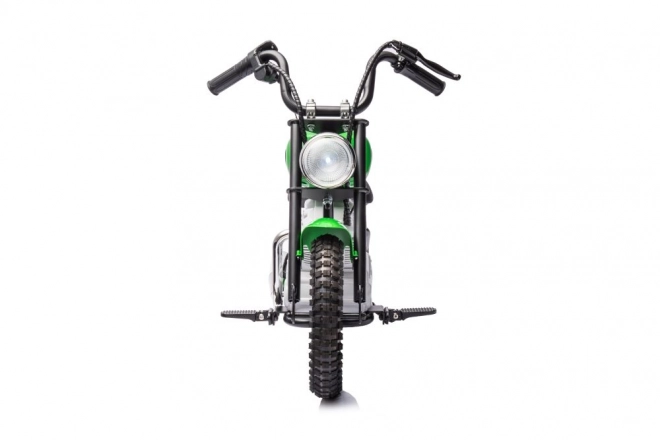 Motocicletă verde pe baterie 36V