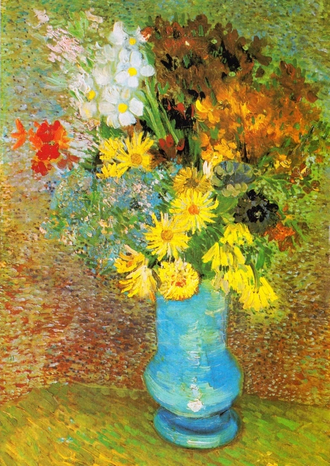 Puzzle pictura Vincent van Gogh vază cu margarete și anemone 1000 piese