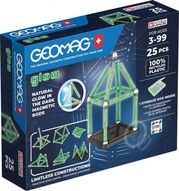 magnetice sclipitoare Geomag Glow 25 piese