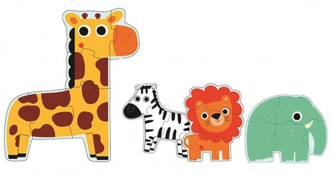 Puzzle Jungle 4 în 1 de la Djeco