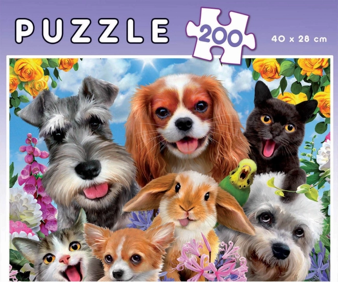 educa puzzle selfie paradă animale de companie 200 piese