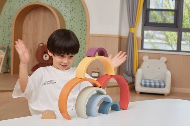VIGA PolarB Puzzle Curcubeu Lemn Montessori