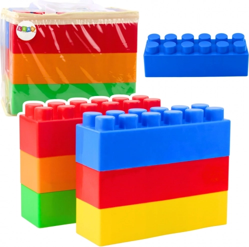 Set de cuburi mari colorate în geantă 6 buc