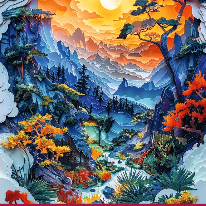 Puzzle Trefl Arta de Hârtie: Valea 1000 piese