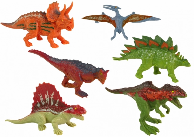 Set figurine dinozauri colorate