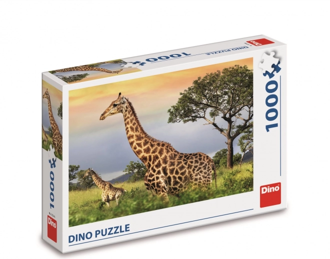 Puzzle Familia Girafe Dino 1000 piese