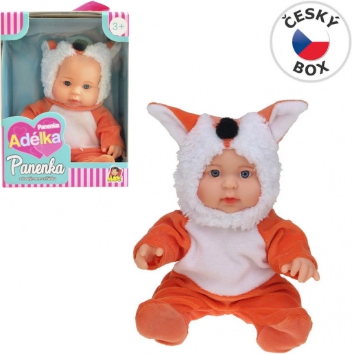 Păpușă în costumație de vulpe 22,5 cm