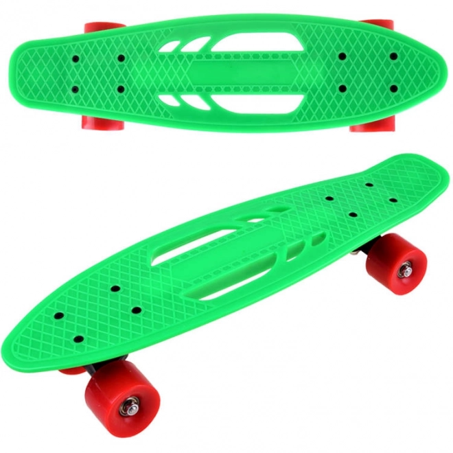 Deska skateboard ușoară pentru copii cu decupaje – verde