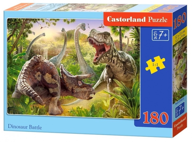 Puzzle de copii Dinosaur Battle cu 180 de piese