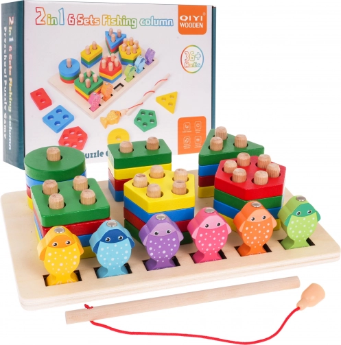 Puzzle din lemn + pescuit