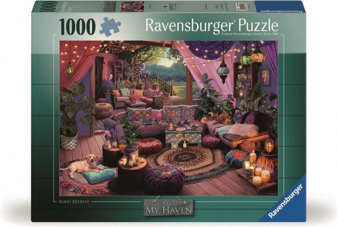 Puzzle Ravensburger adăpost boho primitor 1000 piese