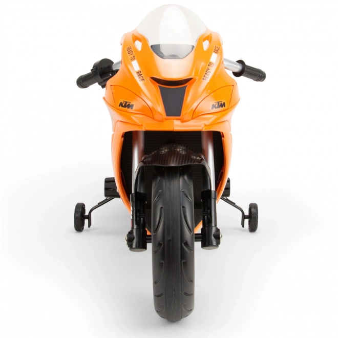 Motocicletă electrică pentru copii INJUSA 6493 KTM RC8C 12V cu sunete