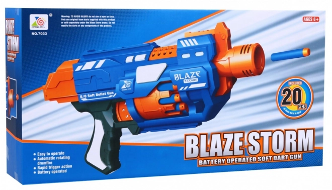 Pistol electric pentru copii Blaze Storm cu 20 de proiectile din spumă