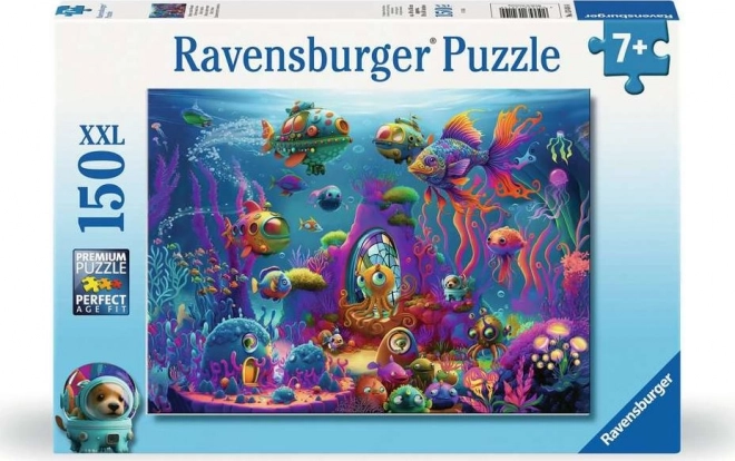 Puzzle extratereștri în ocean XXL 150 piese de la Ravensburger