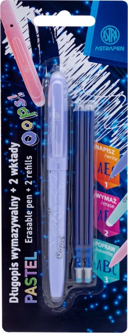 Gumă de șters ASTRA OOPS! 0,6 mm + 2 rezerve (mix pasteluri)