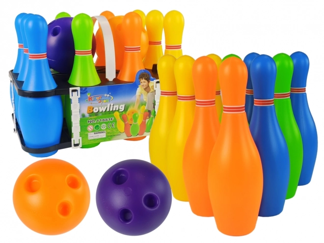 Set colorat de joc de bowling pentru copii